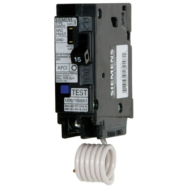 Siemens QA120AFC 20 Amp Combination Arc Fault Breaker