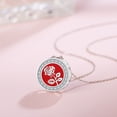 thumbnail image 2 of Valentine Gift Necklace for Women 925 Sterling Silver Cubic ZIrconia Love Icon Enamel Women Pendant Necklace Jewelry, 2 of 6