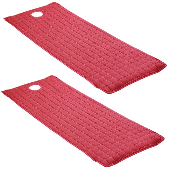 2xBeauty Massage Table Bed Sheet Pads Mattress Cover with Face Hole Wine Red