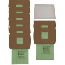 Replacement for oreck pkbb12dw super-deluxe compact canister bags (12 filter bags, 1 motor filter)