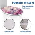 thumbnail image 6 of ZIATUBLE Hummingbird Toilet Lid Seat Cover Cherry Blossom Soft Flannel Elongated Toilet Lid Cover for Home with Elastic Band Toilet Seat Cover Protector Universal Home Accessories, 6 of 6