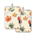thumbnail image 7 of Yayeee Pot Holders Kitchen Heat Resistant with Pocket 7"x9.8" Cotton Oven Cooking Hot Pads, Orange Autumn Leaves, 7 of 7