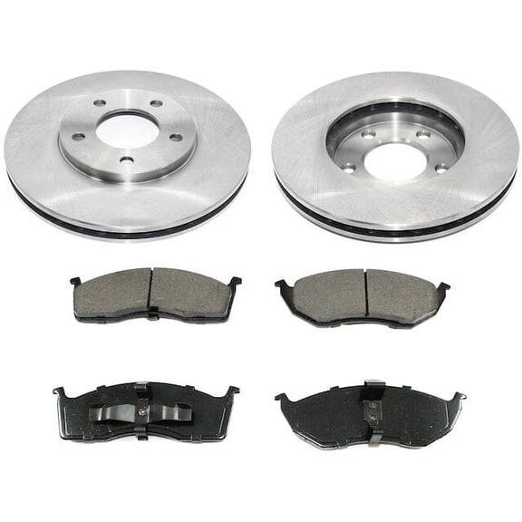 Front Brake Pad and Rotor Kit - Compatible with 1996 - 2000 Dodge Grand Caravan 1997 1998 1999
