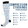 thumbnail image 2 of FORMRS Womens Knee High Socks Casual Long Thick Travel Daily Wear, 1 Pair, Blue Butterfly, 2 of 6