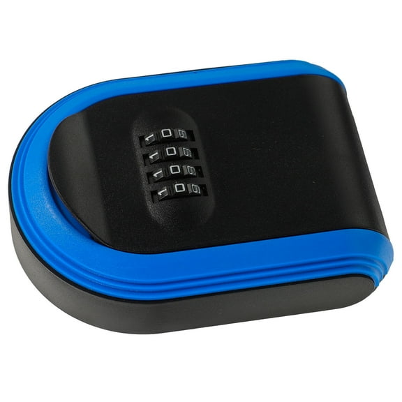 HAMPPLIES Combination Key Lock Box Key Lock Box Blue Plastic 1Pack