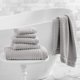 thumbnail image 4 of Juego de 6 Toallas de baño algodón, 2 Toallas de baño, 2 Toallas de Mano, 2 Toallas de baño, Toallas de Secado rápido, Suaves y absorbentes, Esenciales de baño, Gris Texturizado, 4 of 13
