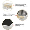 thumbnail image 4 of Cenicero de hormigón de piel de mármol de moda bandeja Interior de acero inoxidable estilo nórdico con tapa para cigarrillo Cenicero a prueba de viento tinta blanca JAMW Sencillez, 4 of 5