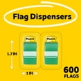 thumbnail image 3 of Post-it Flags, 1 in. Wide, Green, 50/Dispenser, 12 Dispensers, 3 of 10