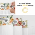 thumbnail image 2 of No Hook Shower Curtain with Snap in Liner, Mother's Day Love Heart Waterproof Bath Curtain Double Layers with See Through Top Window, Pastoral Flower Buffalo Check Hotel Shower Curtains 72x72in, 2 of 9