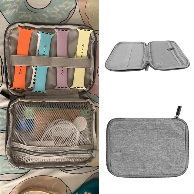 Bolsa de almacenamiento para correa de reloj inteligente, organizador de correa de reloj de viaje para iWatch (gris) Universal Accesorios Electrónicos