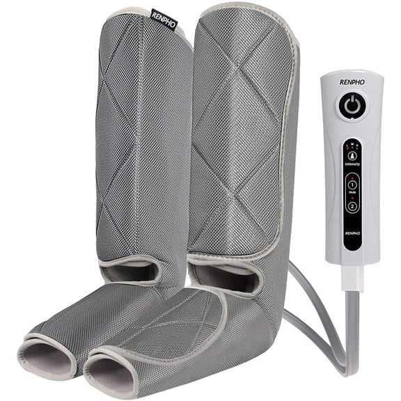 RENPHO Leg Compression Massager for Circulation and Relaxation, Rechargeable Air Compression Foot and Calf Massage, 3 Intensity 2 Modes, FSA and HSA Eligible, Gifts Mom Dad Father Gifts