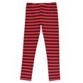 thumbnail image 6 of HDE Girl's Leggings Holiday Stretchy Full Ankle Length Striped Tights Red and Black Stripes 14-16, 6 of 6
