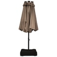 thumbnail image 4 of Patiojoy 15' Outdoor LED Patio Double-Sided Umbrella w/Base Tan, 4 of 5