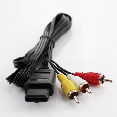 1.8m AV Composite Cable for N64 SNES Game Consoles with Video Connectors