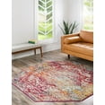 thumbnail image 3 of Unique Loom Richmond Collection Area Rug - Medallion (5' Octagon Multi/Gray), 3 of 6