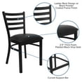thumbnail image 4 of Flash Furniture Hercules Series Ladder Back Metal Dining Chair for Restaurants, Black, 4 of 13