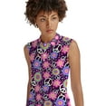 thumbnail image 3 of Peace Flower Sleeveless Golf Shirts For Women Moisture Wicking Sports V-Neck Polo Lightweight Quick Dry Womens Tank Tops L, 3 of 9