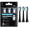 thumbnail image 1 of AquaSonic Proflex Replacement Brush Heads | ADA Accepted | for Whiter Teeth & Gum Care | Compatible with Many AquaSonic Toothbrush Handles (3 Pack Black), 1 of 6