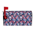 thumbnail image 2 of Lsque Skull flower blue Mailbox Cover Standard Size ,Magnetic Mailbox Covers Post Wraps Letter Box Cover -25.5x21 in, 2 of 9