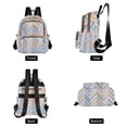 thumbnail image 4 of FORMRS Mini Backpack Purse for Women Quilted Travel Daypack Casual Shoulder Bag, Purple Geometric, 4 of 7