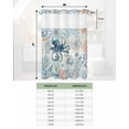 thumbnail image 3 of No Hook Shower Curtains, Coastal Octopus Standard Bathroom Curtains with Snap in Liner, Ocean Nautical Conch Coral Fish Shells Waterproof Washable Fabric Bathroom Shower Curtain Sets, 60" x 72", 3 of 7