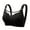 Black, variant on Woman Sports Bar Women's Large Sized Lace Bra Without Steel Ring Gathered Side Folding Large Chest Underwear