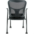 thumbnail image 3 of Set of 2 Ergonomic Black Mesh Rolling Arm Chairs, 3 of 3