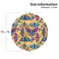 thumbnail image 2 of Vsdgher Butterfly 3 Print Leather Coasters for Drinks, Durable Drink Coasters 4 Set for Tabletop Protection, Luxurious Home Décor and Housewarming Gift-Round Shape, 2 of 6