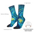 thumbnail image 4 of KLL Starry Sunflower Dreamscape Print Cool Socks Men's Women's Crew Socks Funny Crazy Novelty Stockings, 4 of 6