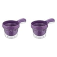 thumbnail image 2 of Small Colander Layer Draining Basket with Handle, Berry And Tomato Washer, Vegetable Washing Bowl with Strainer, Kitchen Rinser Container, Portable Strainer Bowl, 2 Drain Baskets, 2 of 5