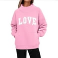 thumbnail image 2 of Elvqul Hoodies Sweatshirts for Women High Neck Pattern Sweatshirts Long Sleeve Fashion Fashionable Plus size Juniors Tops Dressy, 2 of 5