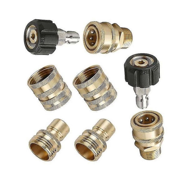 Accesorios para lavadora a presión, kit de conector rápido de manguera de alta presión, conecta lanza de barril y manguera, disco rápido de conexión rápida M22 3/8" 3/4"