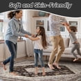 thumbnail image 3 of SIXHOME Outdoor Rugs 5'x7' Patio Porch, Farmhouse Bordered Checkered Indoor Outdoor Rug, Balcony RV Garden Carpet Brown, 3 of 6