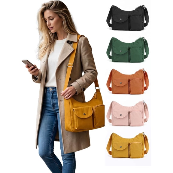 Deago Crossbody Bag for Women Nylon Waterproof Shoulder Purse Messenger Bag Handbag Multi Pocket Lightweight Pocketbooks