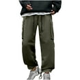 thumbnail image 2 of Ftwytp Men’s Casual Cargo Joggers Drawstring Sweatpants Trousers Cotton Stretch Tracksuit Bottoms Work Athletic Joggers Pants Classic Relaxed Pants with Pockets, 2 of 7