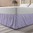 thumbnail image 1 of Abstract Bed Skirt, Random Sketch Style Dots in Circles Simplistic Illustration Print, Elastic Bedskirt Dust Ruffle Wrap Around for Bedding Decor, 4 Sizes, Lavender Blue Pale Mauve, by Ambesonne, 1 of 2