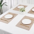 thumbnail image 6 of Unique Bargains Table Placemats 6 Pcs Polyester Placemats for Dining Table Decor Khaki, 6 of 6