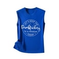 thumbnail image 3 of Pompotops T-Shirt Sans Manches à Col Rond et Imprimé Casual Femme, 3 of 4