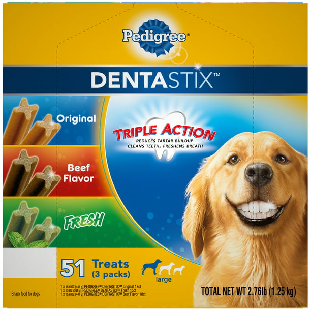 PEDIGREE Dentastix Large Dental Dog Treats, Original, Beef