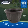 thumbnail image 3 of Juego de 3 macetas portamangueras decorativas de mimbre Suncast para jardín, 3 of 9