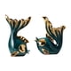 thumbnail image 2 of 2 estatuas de peces, exquisitas artesanías paisajísticas, macetas decorativas, esculturas de peces. verde, 2 of 9