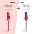 thumbnail image 3 of Brocas para uñas MelodySusie Super Cut Edition 5 en 1, color rojo, 3 of 7
