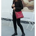 thumbnail image 3 of Bizzy Faux Crocodile-Embossed Vegan Leather Womens Hobo Handbag by Mia K., 3 of 5