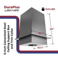 thumbnail image 2 of DuraVent 6" Galvanized Square Steel Ceiling Support Box and Trim Collar, 6DP-CS11, 2 of 8
