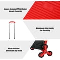 thumbnail image 4 of Spaco  Foldable Utility Cart for Travel and Shopping-Red, Heavy Duty Collapsible Utility Cart with Wheels for Storage, Laundry, Luggage, 4 of 9