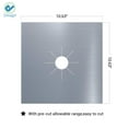 thumbnail image 4 of Deago 4 Pcs Non-Stick Gas Stove Burner Cover Gas Range Protectors Aluminum Foil Reusable Kitchen Liner Clean Mat Pad (Silver), 4 of 5