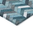 thumbnail image 3 of Addison Rugs Chantille Indoor/Outdoor Transitional Geometric Teal Machine Washable Rectangle Rug, 8' x 10', 3 of 8