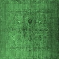 thumbnail image 1 of Ahgly Company Indoor Square Oriental Emerald Green Industrial Area Rugs, 7' Square, 1 of 4