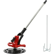 Electric Concrete Polishing Machine 6 Gears Concrete Finishing Tools Concrete Wall Smoothing Machine Kit with Mixing Rod for Paint Mud Plaster Concrete Mixer, with LED Light (Red)