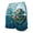 Blue, variant on XFeng Men's 2 in 1 Swim Trunks, Print Board Shorts with Compression Liner, Quick Dry Beach Swim Shorts with Pockets
